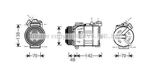 PRASCO Компрессор, кондиционер BWK015