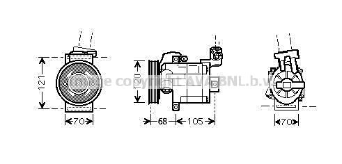 PRASCO Компрессор, кондиционер DNK306