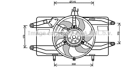 PRASCO Вентилятор, охлаждение двигателя FT7556