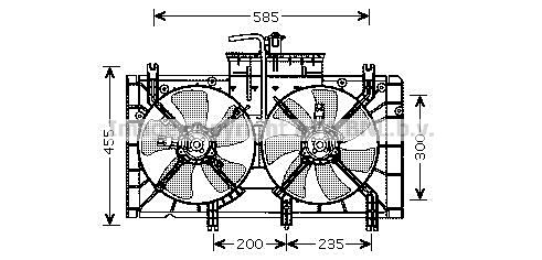 PRASCO Вентилятор, охлаждение двигателя MZ7537