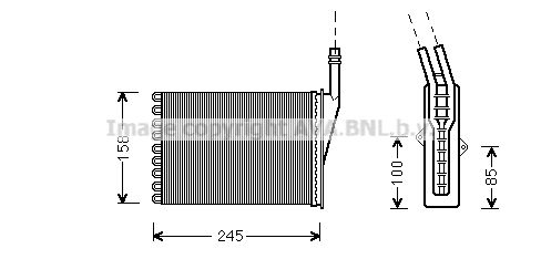 PRASCO Теплообменник, отопление салона RTA6250