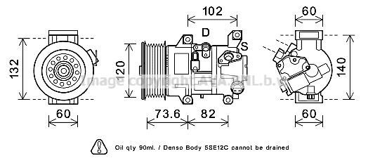 PRASCO Компрессор, кондиционер TOK610