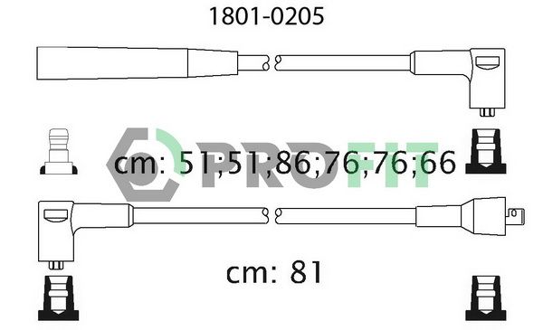 PROFIT Комплект проводов зажигания 1801-0205