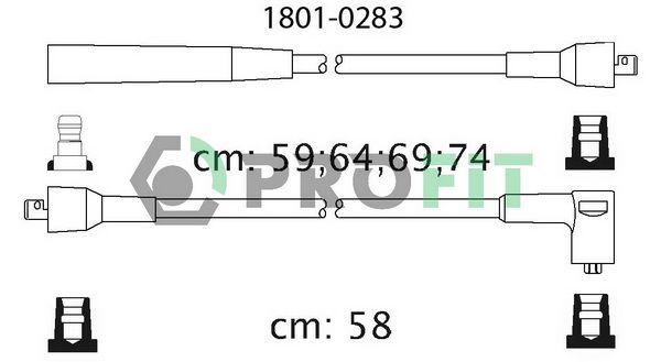 PROFIT Комплект проводов зажигания 1801-0283