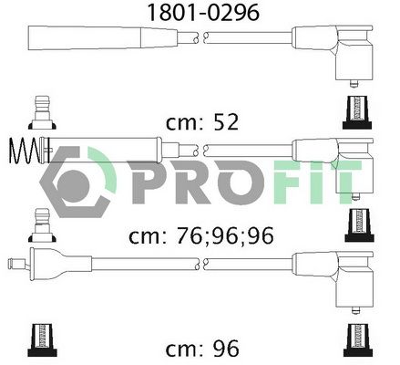 PROFIT Комплект проводов зажигания 1801-0296