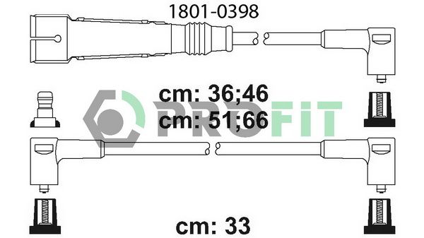 PROFIT Augstsprieguma vadu komplekts 1801-0398