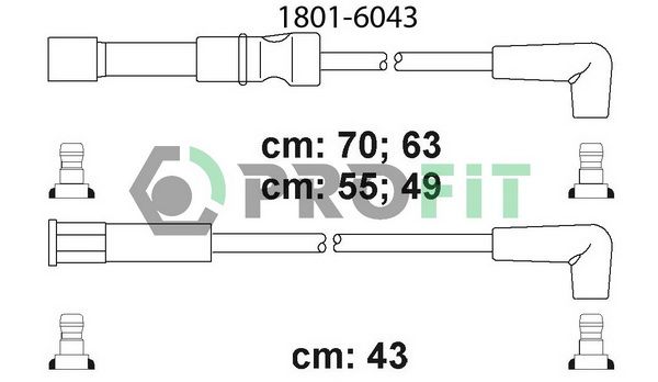 PROFIT Комплект проводов зажигания 1801-6043