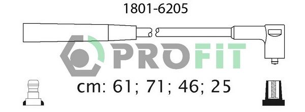 PROFIT Комплект проводов зажигания 1801-6205