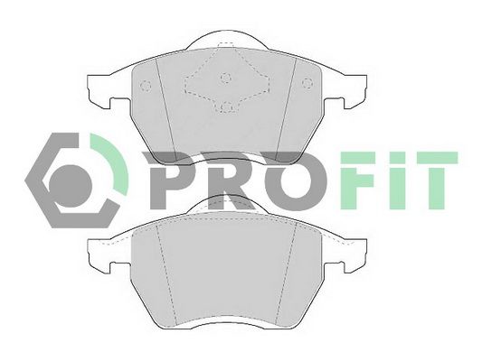 PROFIT Комплект тормозных колодок, дисковый тормоз 5000-1055