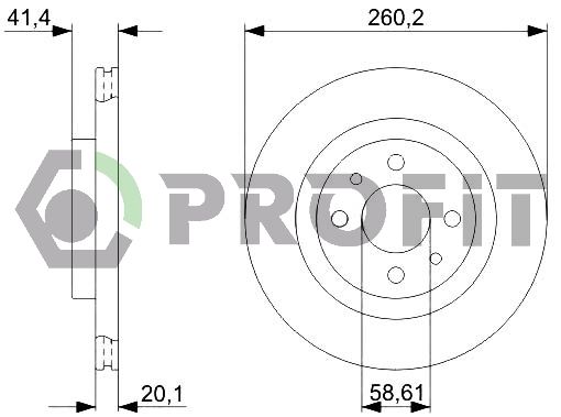 PROFIT Тормозной диск 5010-1147