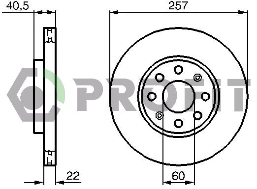 PROFIT Тормозной диск 5010-1304
