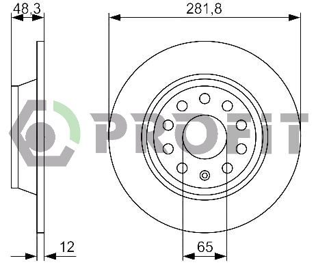 PROFIT Тормозной диск 5010-1306