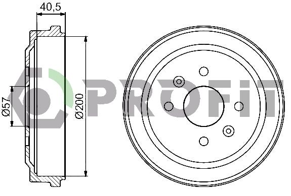 PROFIT Тормозной барабан 5020-0005