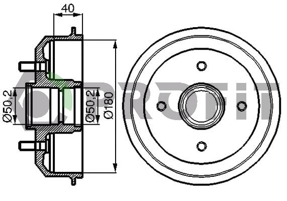 PROFIT Тормозной барабан 5020-0022