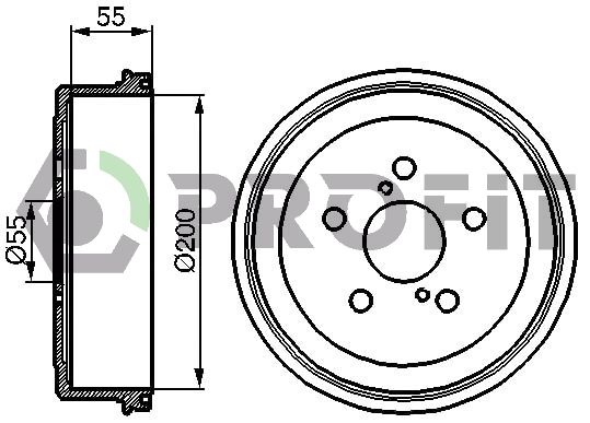PROFIT Тормозной барабан 5020-0085