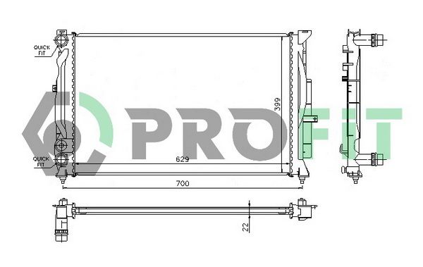 PROFIT Radiators, Motora dzesēšanas sistēma PR 0014A2