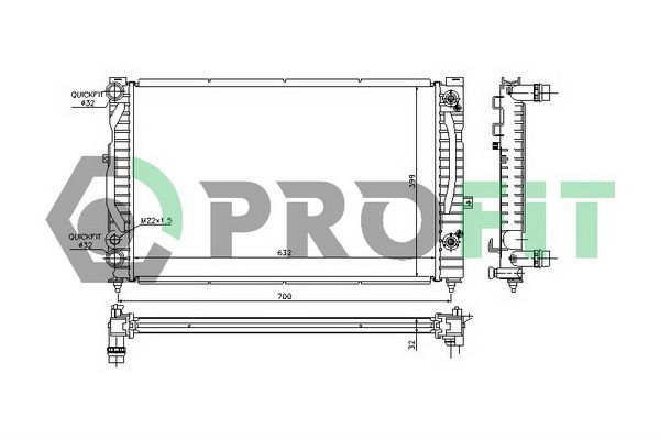 PROFIT Radiators, Motora dzesēšanas sistēma PR 0017A1
