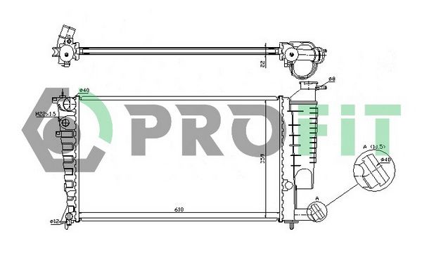 PROFIT Radiators, Motora dzesēšanas sistēma PR 0520N1