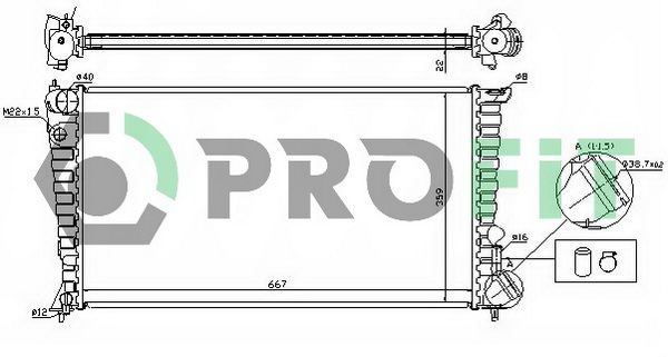 PROFIT Радиатор, охлаждение двигателя PR 0547A1