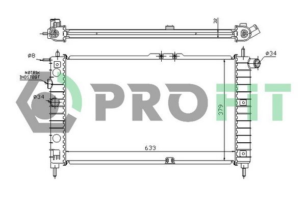 PROFIT Radiators, Motora dzesēšanas sistēma PR 1105A1