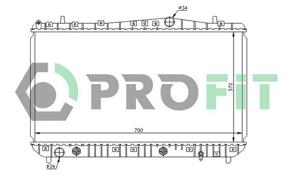 PROFIT Радиатор, охлаждение двигателя PR 1704A2