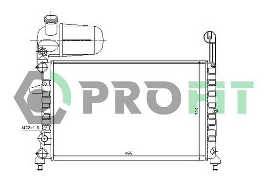 PROFIT Радиатор, охлаждение двигателя PR 2410A1