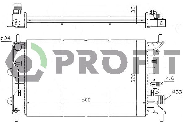 PROFIT Radiators, Motora dzesēšanas sistēma PR 2530A3