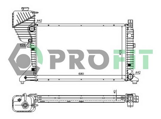 PROFIT Radiators, Motora dzesēšanas sistēma PR 3546A4