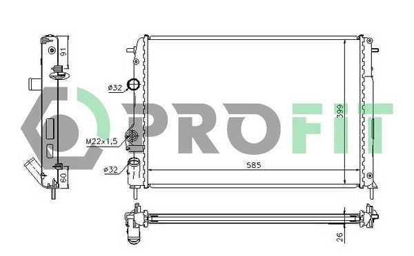 PROFIT Radiators, Motora dzesēšanas sistēma PR 6040A1