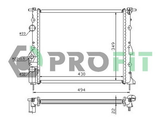 PROFIT Radiators, Motora dzesēšanas sistēma PR 6042A1