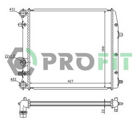 PROFIT Радиатор, охлаждение двигателя PR 6402A1