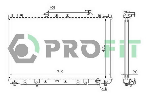 PROFIT Радиатор, охлаждение двигателя PR 8153A2