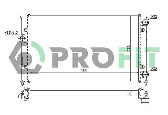 PROFIT Радиатор, охлаждение двигателя PR 9522A2