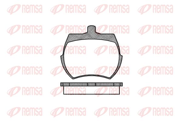 REMSA Комплект тормозных колодок, дисковый тормоз 0050.00