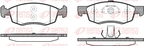 REMSA Комплект тормозных колодок, дисковый тормоз 0172.32