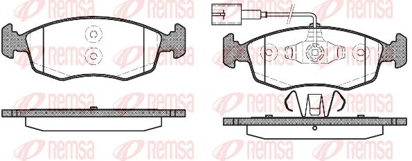 REMSA Комплект тормозных колодок, дисковый тормоз 0172.52