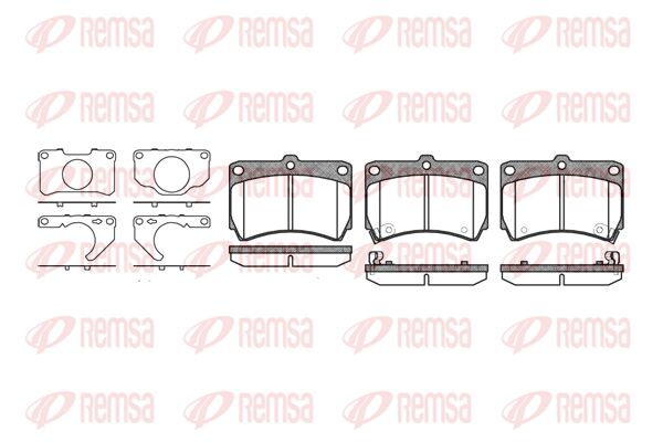 REMSA Комплект тормозных колодок, дисковый тормоз 0212.32