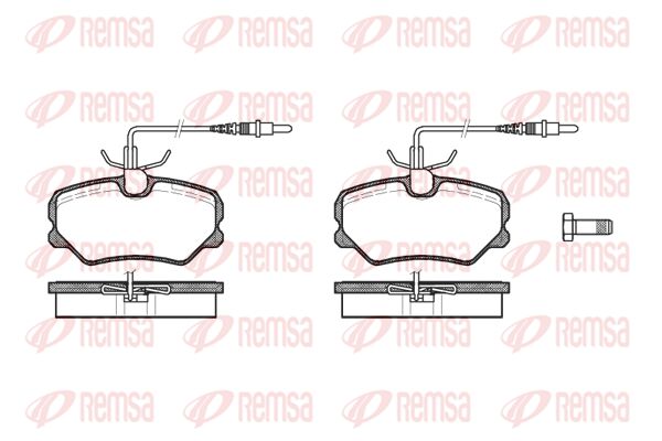 REMSA Комплект тормозных колодок, дисковый тормоз 0262.12