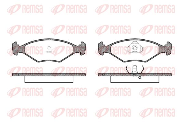 REMSA Комплект тормозных колодок, дисковый тормоз 0281.00