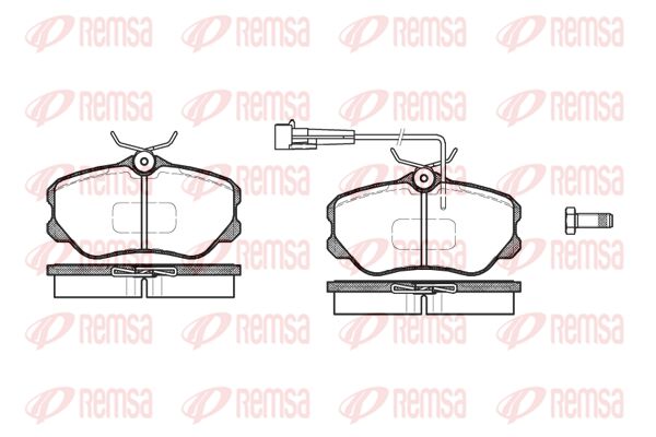 REMSA Комплект тормозных колодок, дисковый тормоз 0303.02