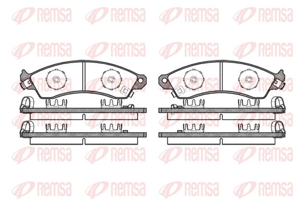 REMSA Комплект тормозных колодок, дисковый тормоз 0334.02