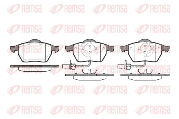 REMSA Комплект тормозных колодок, дисковый тормоз 0390.22