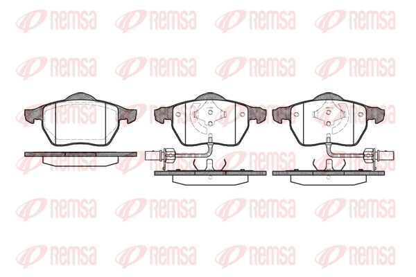 REMSA Комплект тормозных колодок, дисковый тормоз 0390.52
