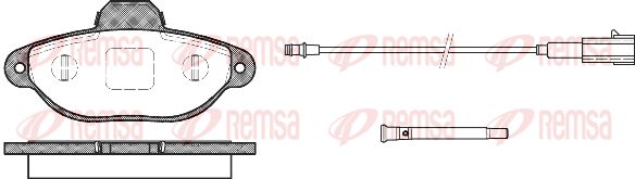 REMSA Комплект тормозных колодок, дисковый тормоз 0414.21