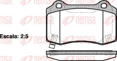 REMSA Комплект тормозных колодок, дисковый тормоз 0434.54
