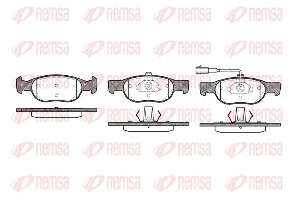 REMSA Комплект тормозных колодок, дисковый тормоз 0588.31