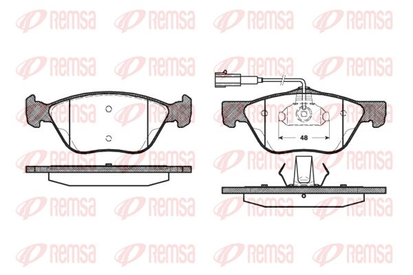 REMSA Комплект тормозных колодок, дисковый тормоз 0589.22