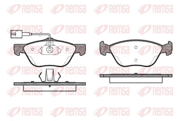 REMSA Комплект тормозных колодок, дисковый тормоз 0589.42