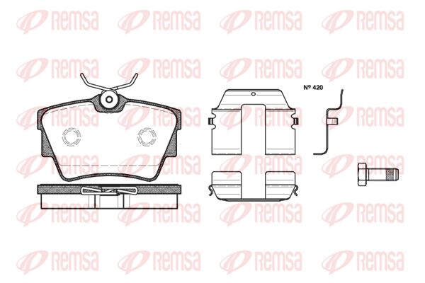 REMSA Комплект тормозных колодок, дисковый тормоз 0591.20
