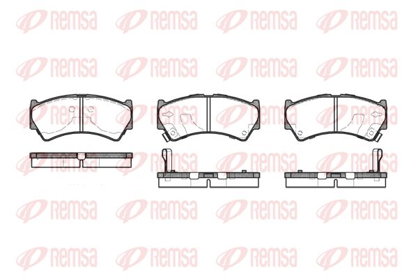 REMSA Комплект тормозных колодок, дисковый тормоз 0592.52